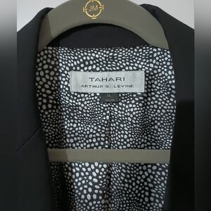 Tahari Arthur S. Levine 4 Snap Black Blazer Size 14